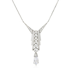 Art Deco diamond pendant necklace, Garrard