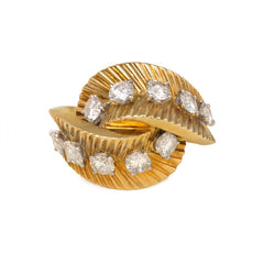 Gold and diamond bypass ring, Van Cleef & Arpels