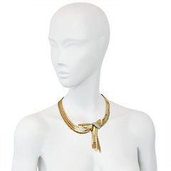 Retro gold necklace with detachable swag brooch, Garrard, London