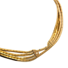 Retro gold necklace with detachable swag brooch, Garrard, London