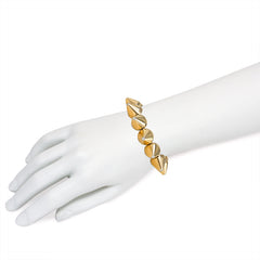 Gold and diamond cone-link bracelet