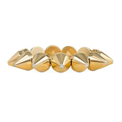 Gold and diamond cone-link bracelet