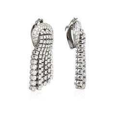 Diamond tassel earrings