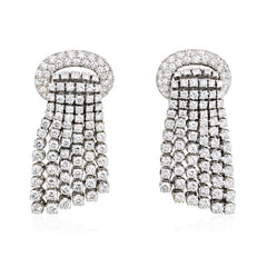 Diamond tassel earrings