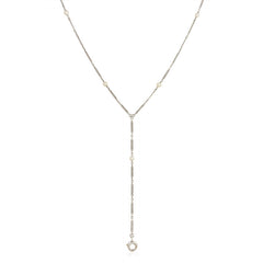 Art Deco platinum and pearl lariat