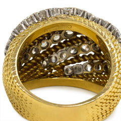 Gold and diamond bombé ring, Mellerio