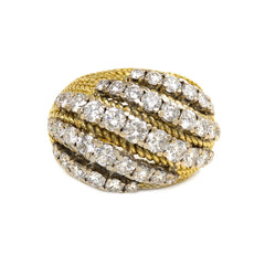Gold and diamond bombé ring, Mellerio
