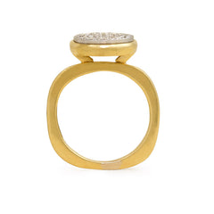 Pavé diamond ring. Dinh Van, Cartier