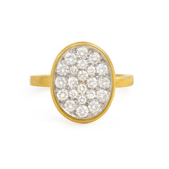 Pavé diamond ring. Dinh Van, Cartier