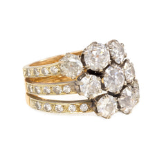 An antique diamond harem ring, France