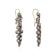 Antique diamond grape earrings
