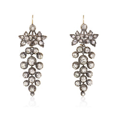 Antique diamond grape earrings