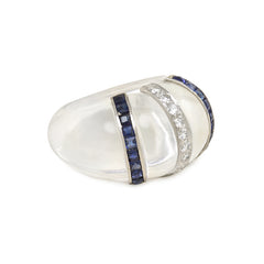 Carved crystal bombé  ring