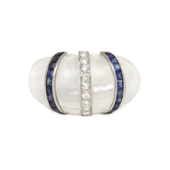 Carved crystal bombé  ring
