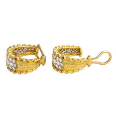 Gold and diamond tapering hoops, Van Cleef & Arpels, NY