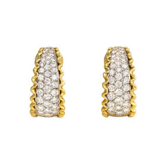 Gold and diamond tapering hoops, Van Cleef & Arpels, NY