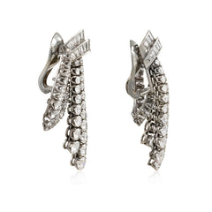 Retro diamond "Cascade" earrings, Van Cleef & Arpels