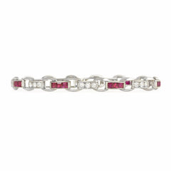 Art Deco ruby and diamond bracelet, Cartier