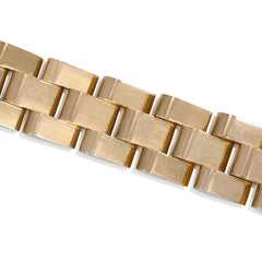 Retro wide gold escalator bracelet
