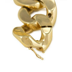 Gold and diamond curblink bracelet, Italy