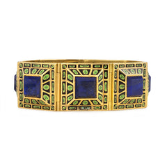 Antique enamel archaeological revival bracelet, France