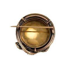 Antique enamel and gemset brooch of Cleopatra
