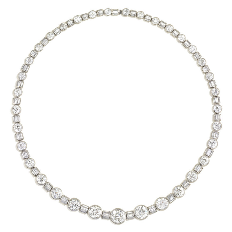 Art Deco convertible diamond necklace