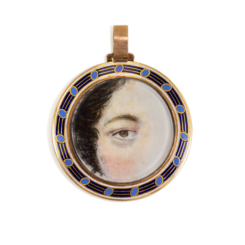 Antique lover's eye pendant