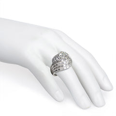 Retro diamond turban cocktail ring, France