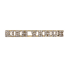 Antique "Bienvenue" brooch
