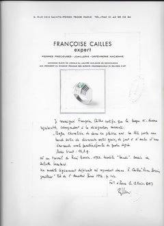 Art Deco emerald and diamond ring, René  Boivin