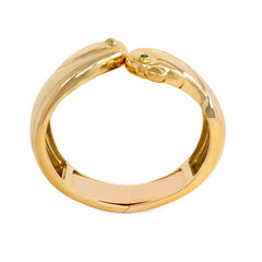 Cartier estate gold cuff bracelet with falcon heads
