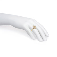 Antique gold and old mine diamond cluster ring