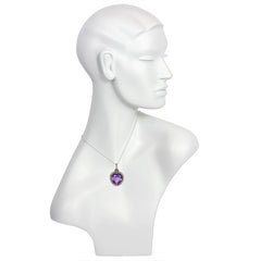 Antique amethyst heart pendant