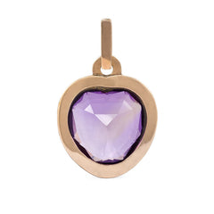 Antique amethyst heart pendant