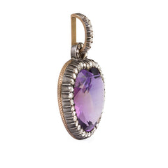 Antique amethyst heart pendant