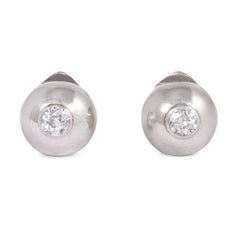 1930s white gold and diamond stud earrings, Boivin