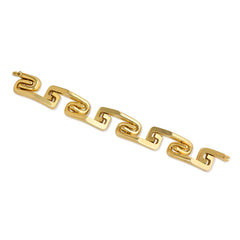 Gold stylized Greek key bracelet