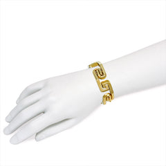 Gold stylized Greek key bracelet