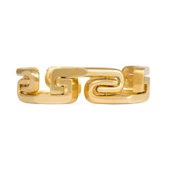 Gold stylized Greek key bracelet