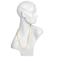 Antique gold reeded link longchain, France