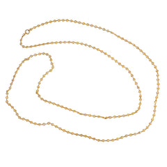 Antique gold reeded link longchain, France