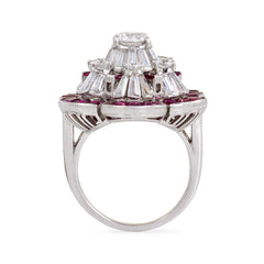 Ruby and Diamond Cocktail Ring, Oscar Heyman