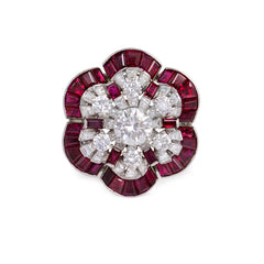 Ruby and Diamond Cocktail Ring, Oscar Heyman