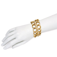 Retro gold curblink necklace convertible to a pair of bracelets, Cartier