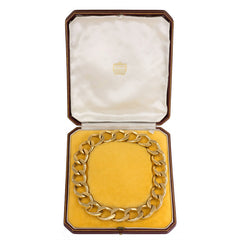 Retro gold curblink necklace convertible to a pair of bracelets, Cartier