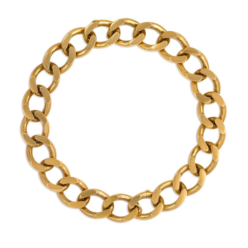 Retro gold curblink necklace convertible to a pair of bracelets, Cartier