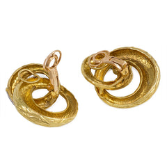 Gold and diamond interlocking earrings, Boucheron
