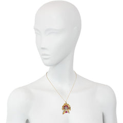 Mid-century gold, ruby and diamond brooch, Sasportas for Bailey Banks & Biddle