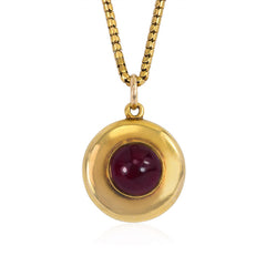 Antique gold and garnet pendant